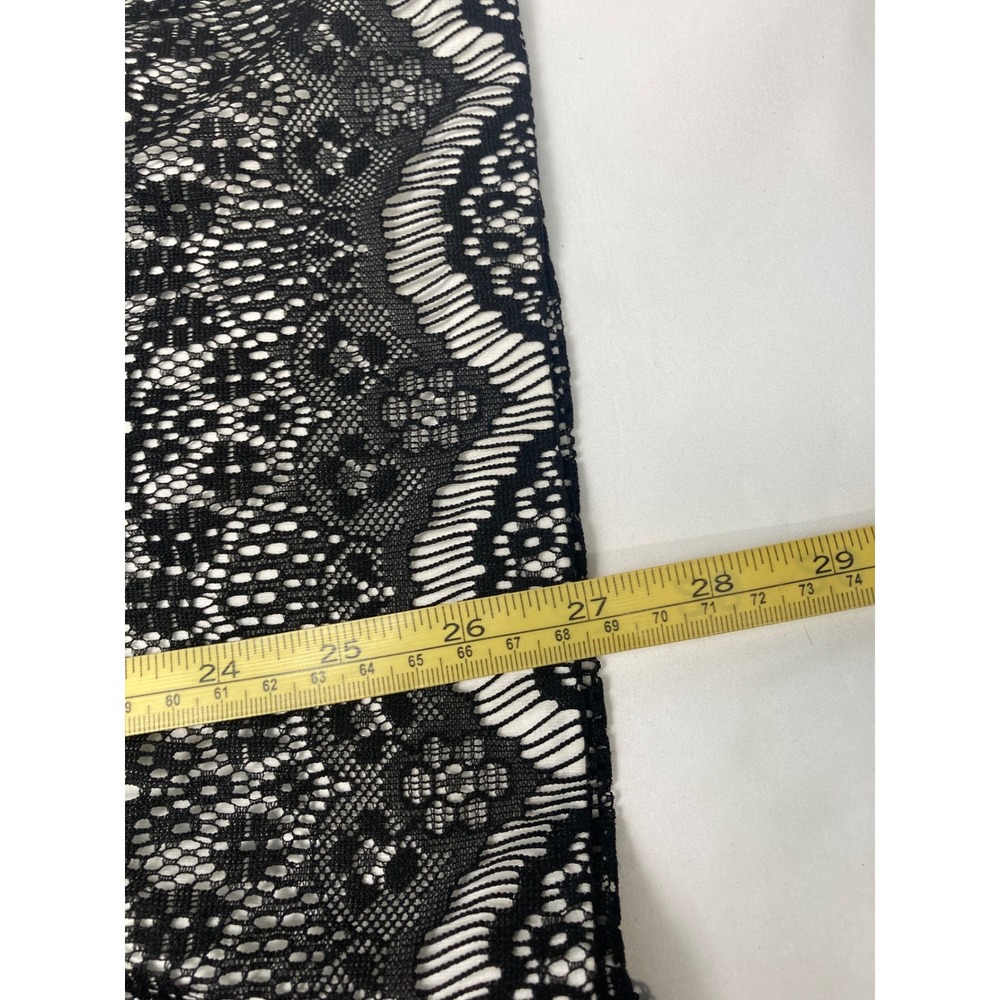 Christopher & Banks White 3/4 Sleeve Top Black‎ Lace Yoke Womens Size Large - Picture 6 of 7